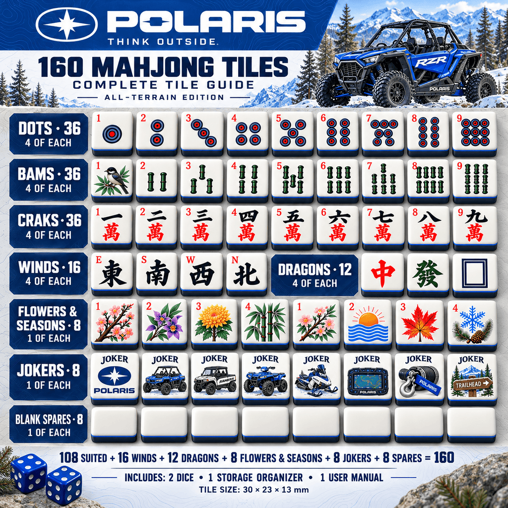Premium POL Mahjong Tiles Set PVNA