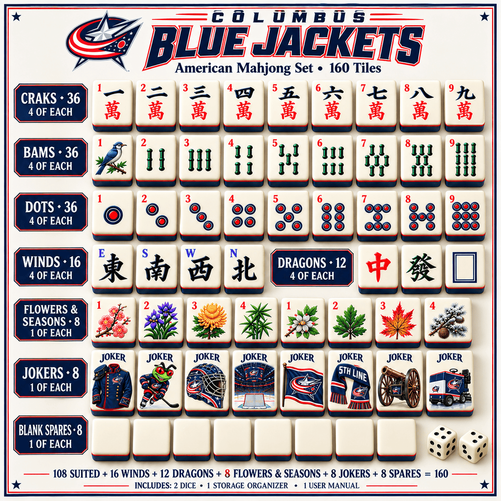 Premium CLBBJ Mahjong Tiles Set TTMH