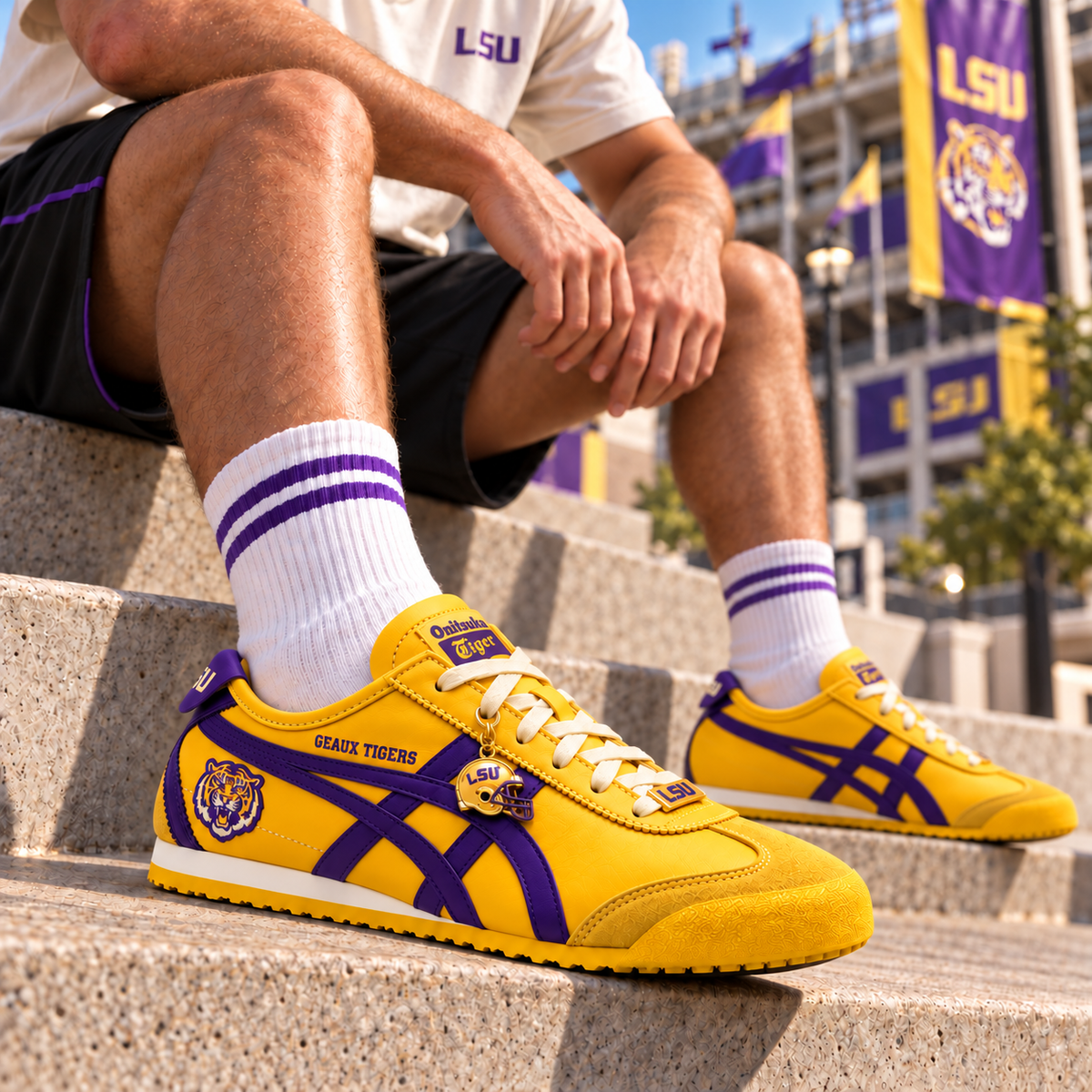 LSU Premium Retro Low-Top Sneakers TMH