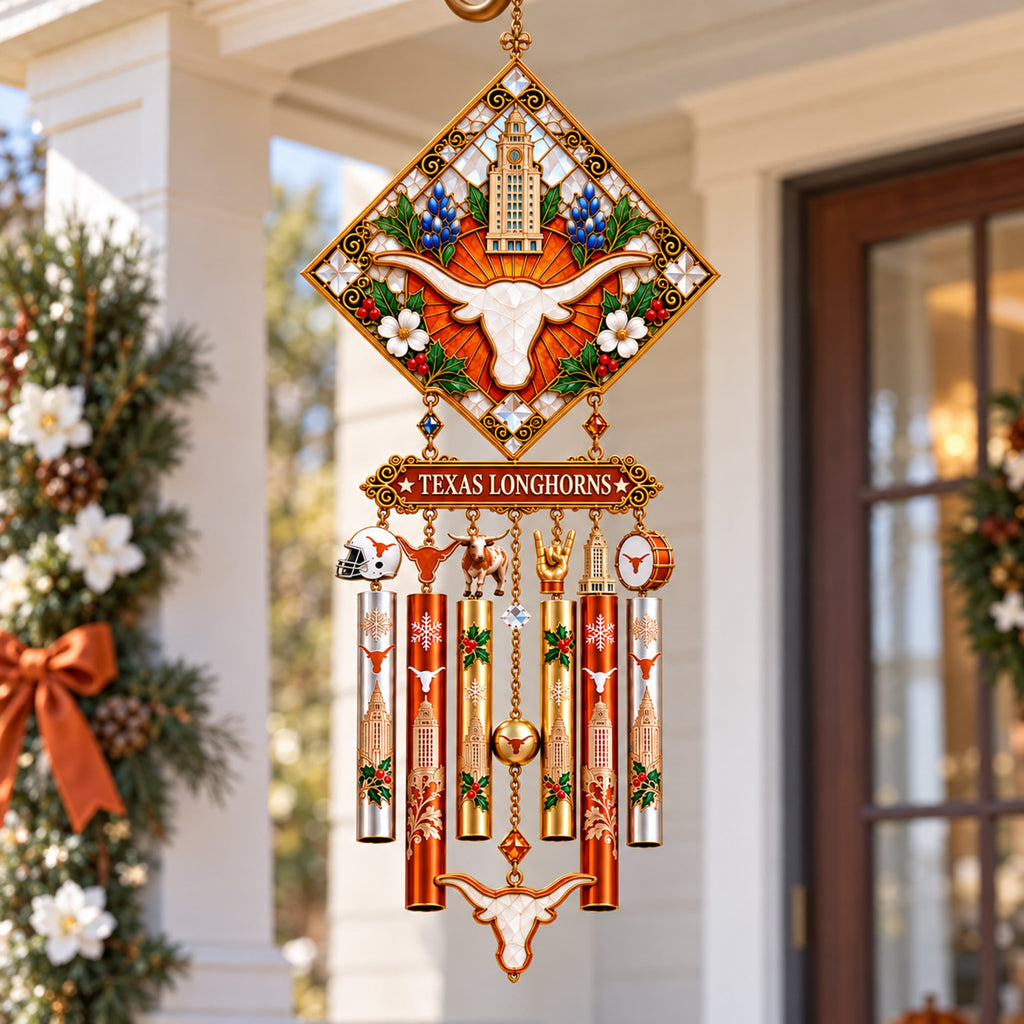TLS Premium Christmas Stained Glass Wind Chime NTNA