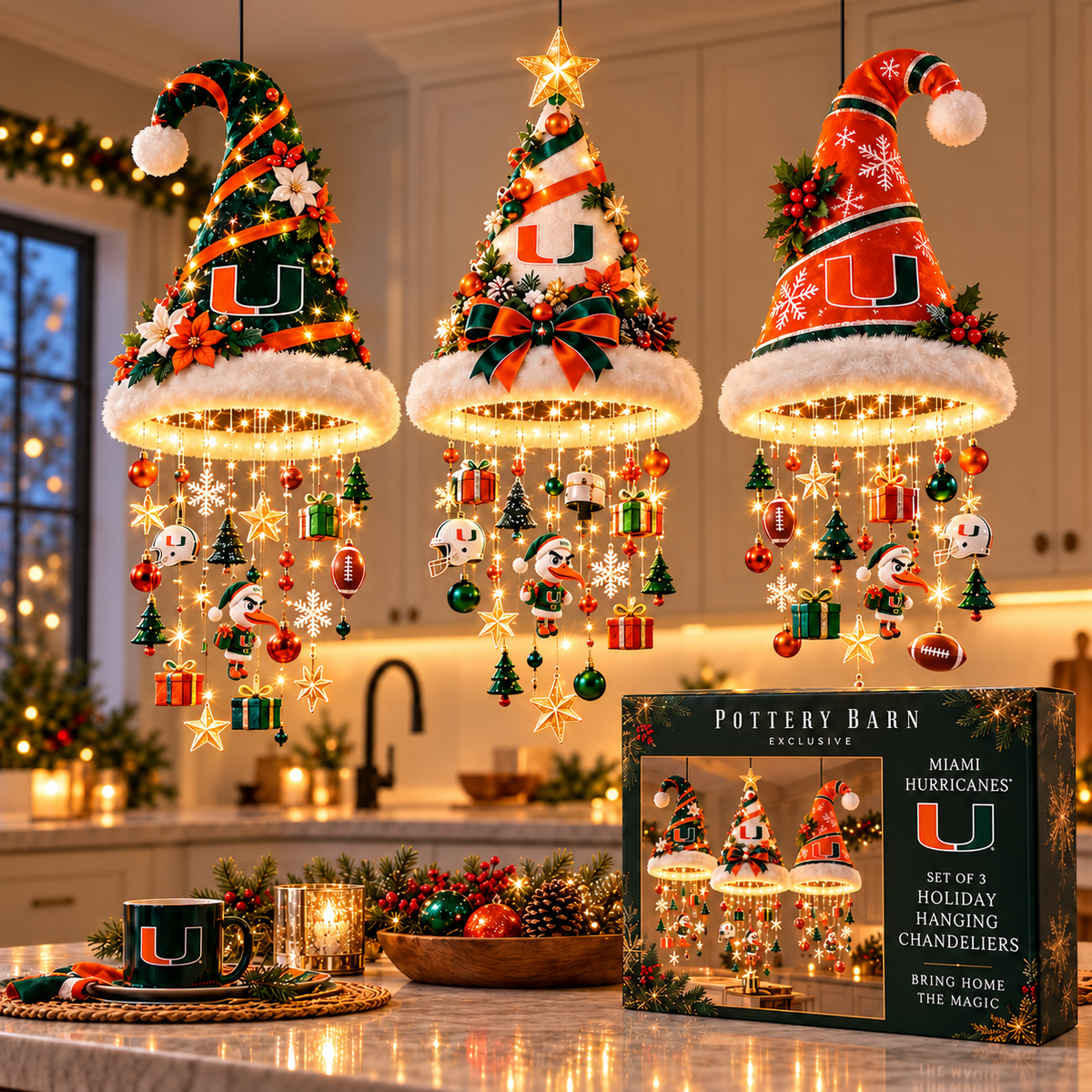 MHC Premium Christmas Hanging Chandelier Set BMD