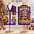 LSU Premium Christmas Cardigan Vest TMH