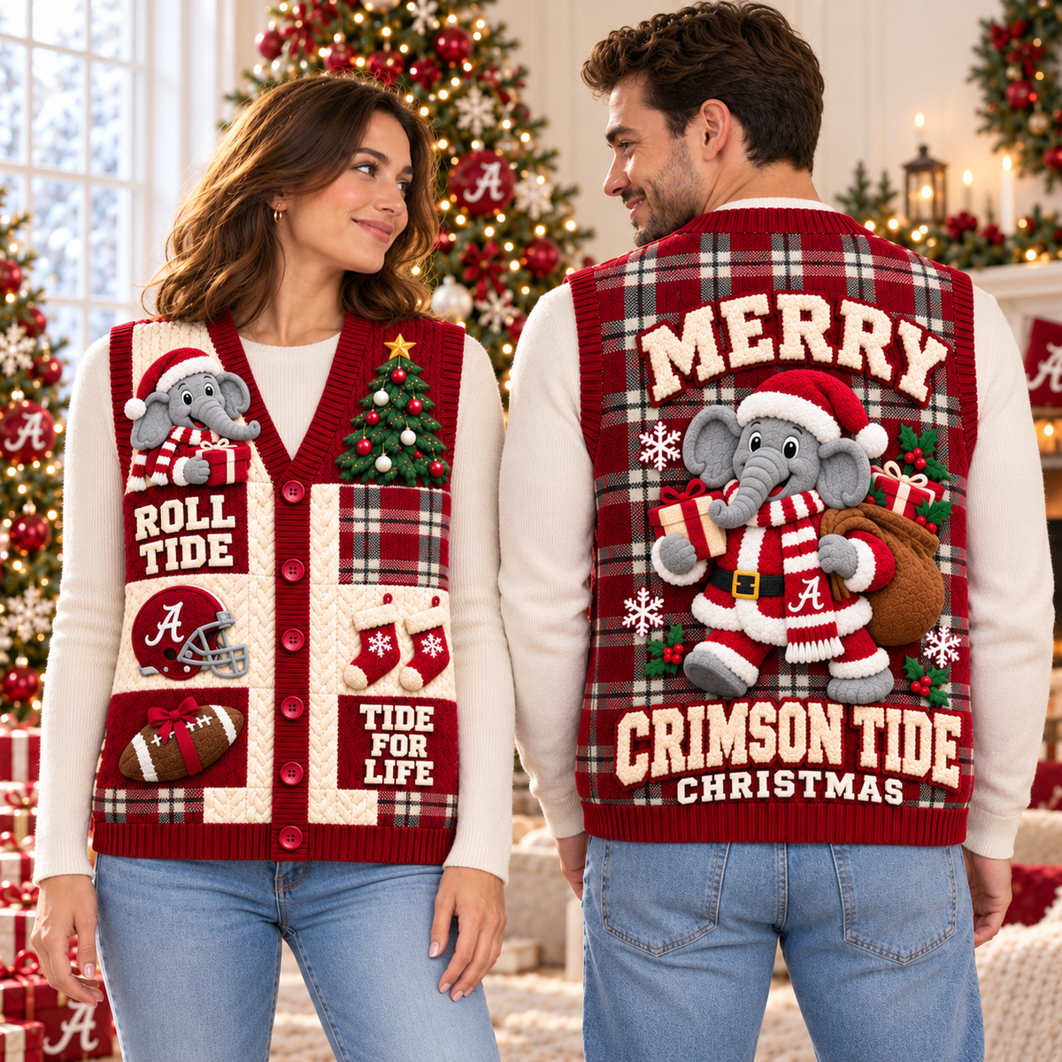 ACT Premium Christmas Cardigan Vest TMH