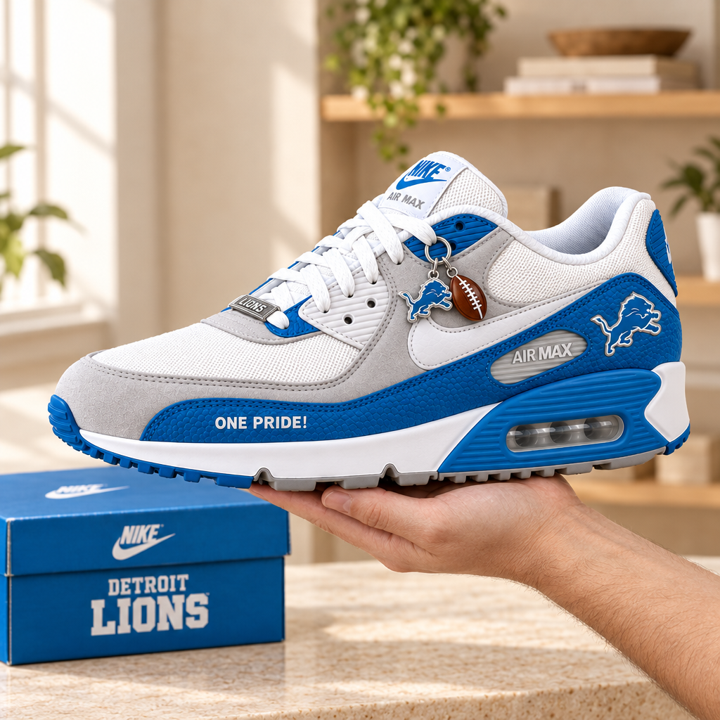 Detroit Lions Premium Low-Top Sneakers