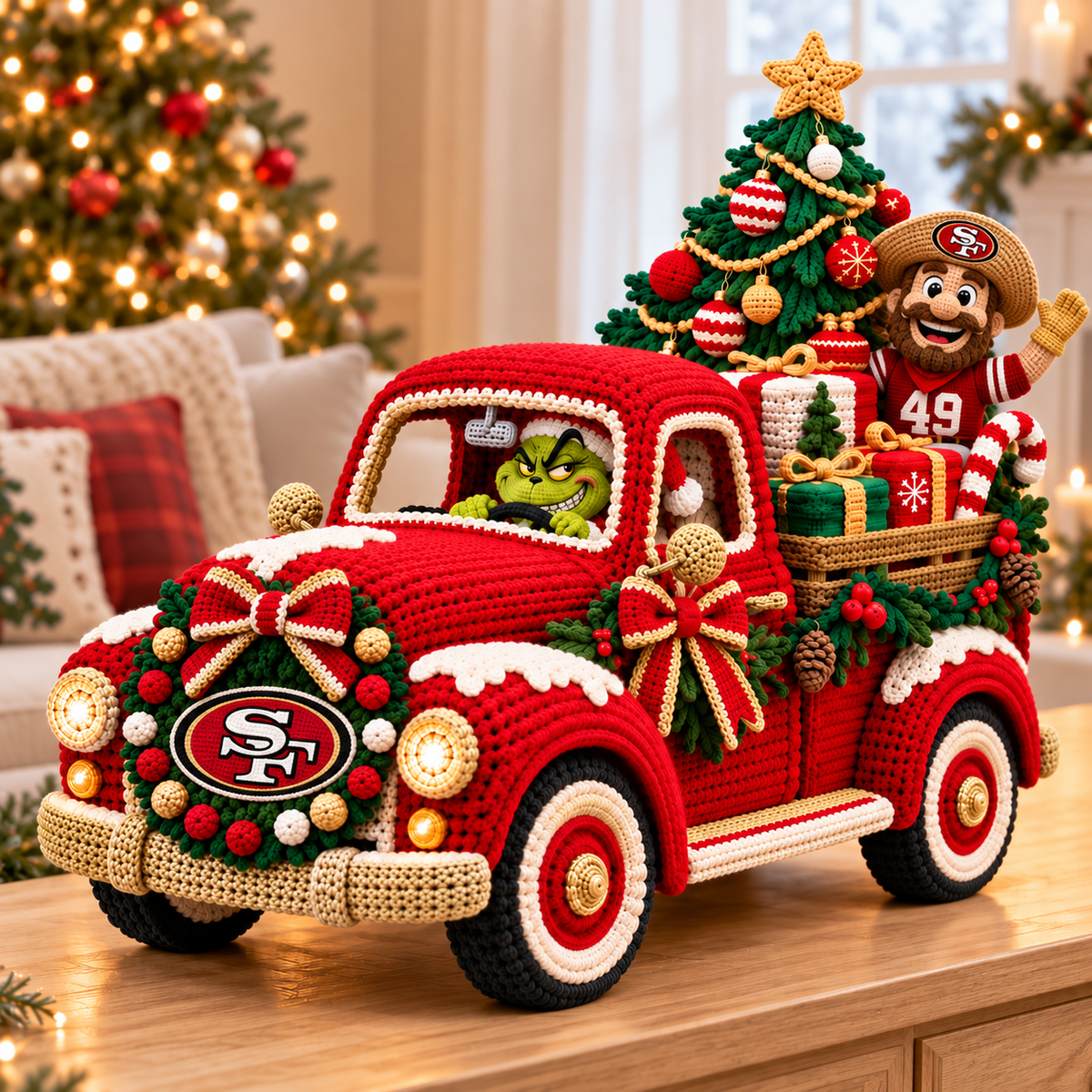 SF49 Cozy Christmas Holiday Truck Decor PNPA