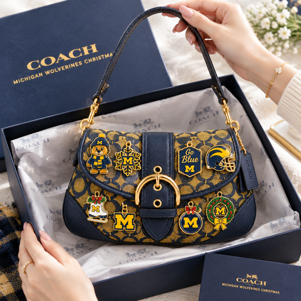 Michigan Wolverines Soho Bag With Charm
