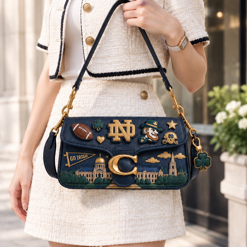 Notre Dame Fighting Irish Coach Shoulder Cross With Charm