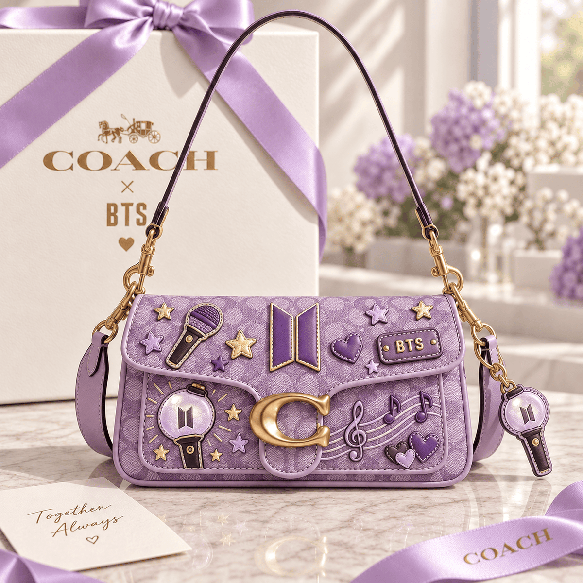 Premium BTS Coach Shoulder Cross With Charm NPL